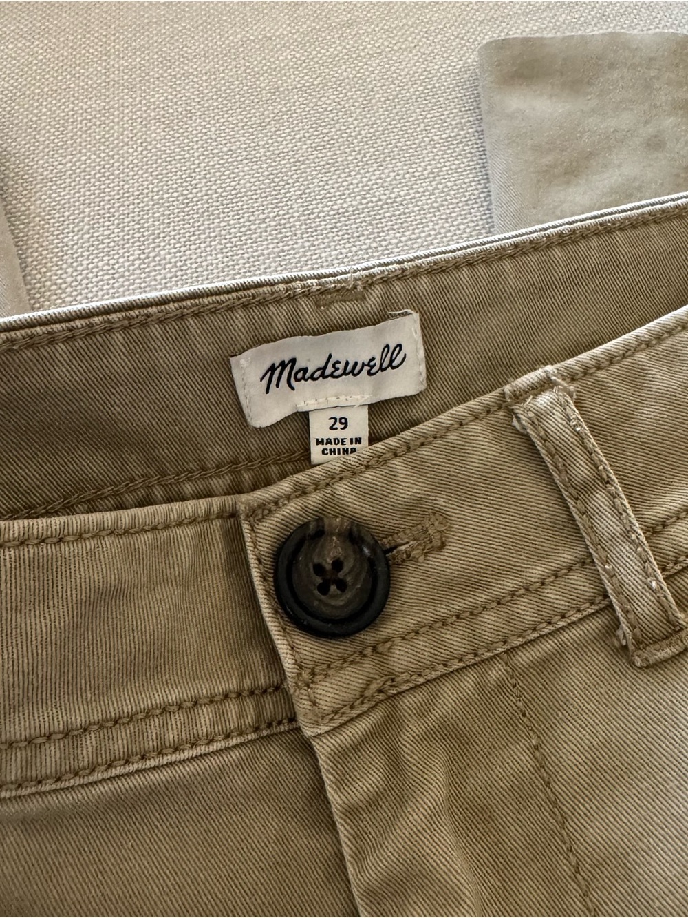 Madewell Langford Wide-Leg Crop Pants Light Latte Khaki 29 - Picture 4 of 8